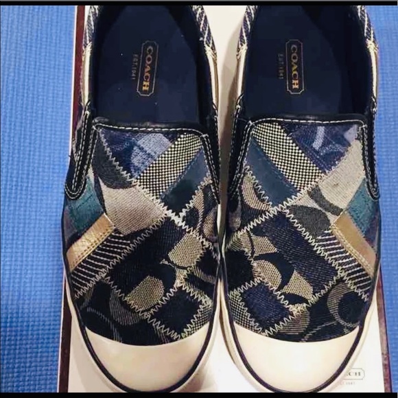 Coach Shoes - COACH PATCHWORK SLIP-ONS